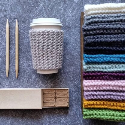 Knit Coffee Cozy, Coffee Sleeve