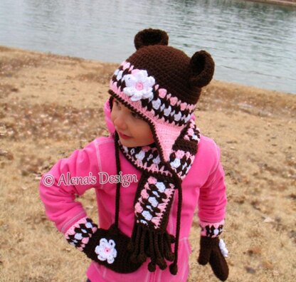 Bear Hat, Children's Mittens, and Scarf