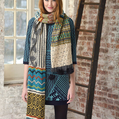 Seven Wonders Wrap in Lion Brand Heartland - L32145 - knitting pattern