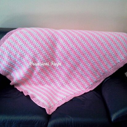 Star couch puff baby blanket stitch