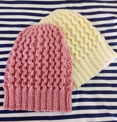 Simple Beanie Hat Chunky Yarn Straight Needles
