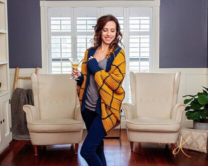 Windowpane Cocoon Crochet Wrap