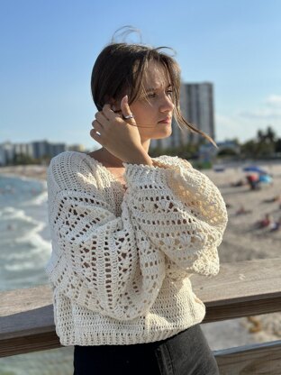 White Lace Sweater