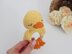 Crochet pattern duck baby rattle teether amigurumi pattern