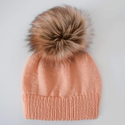 Ribbed Double Brim Knit Hat