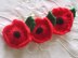 Fluted Poppies DK knitting pattern Remembrance Sunday Veterans day Armistice day