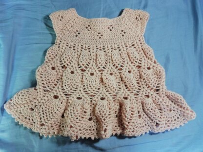 Pineapple ruffly baby dress