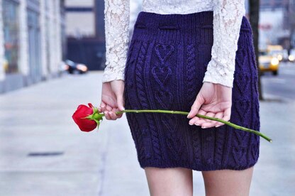 Heart Me Forever Girls and Adult Heart Cable Knit Skirt