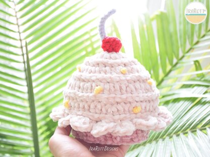 Cupcake Beanie With Cherry on Top