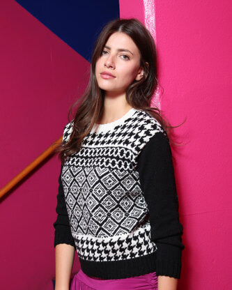 Desiree Fairisle Jumper - Knitting Pattern For Women in MillaMia Naturally Soft Merino