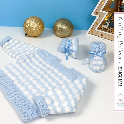 Baby Clouds Sweater and Booties