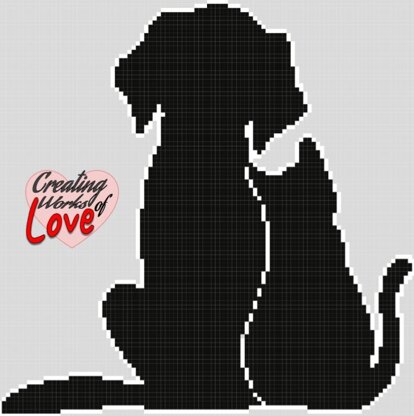 Cat And Dog Silhouette C2C Graphgan