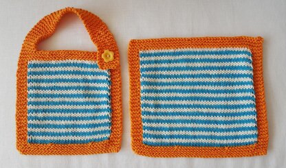 Laurel - baby bib and washcloth set