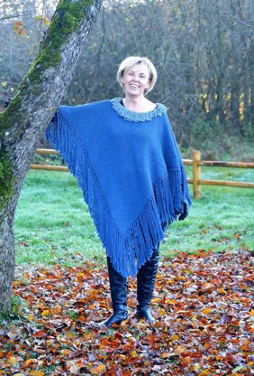 Blue Wings Poncho