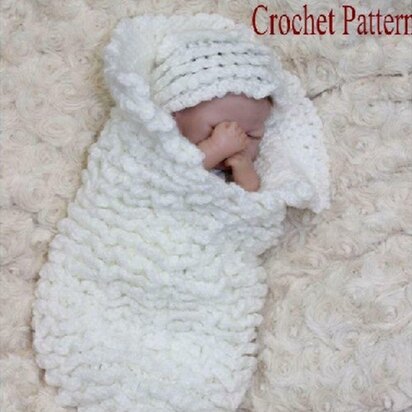 Crochet Pattern doll ruffled cocoon #164