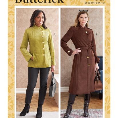 Butterick Jacke, Mantel und Gürtel für Damen B6793 - Schnittmuster