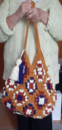 Granny square tote bag