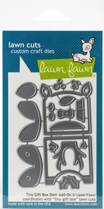 Lawn Fawn Lawn Cuts Custom Craft Die - Tiny Gift Box Deer Add-On