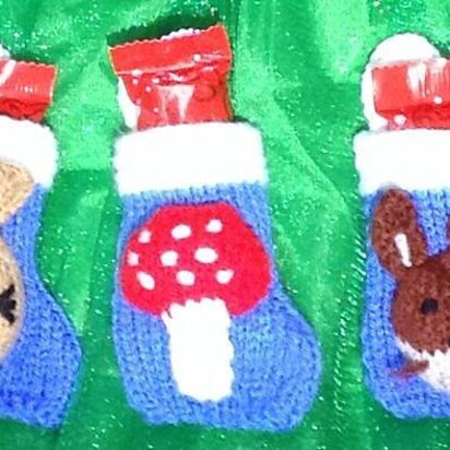 Woodland Christmas Stocking Tree Decorations