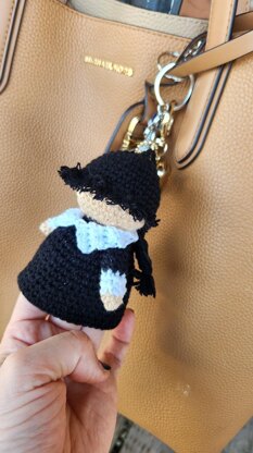 Wednesday Addams Angel Keychain and Bag Charm