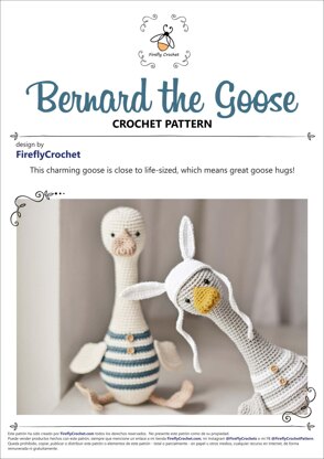 Bernard the Goose Crochet Pattern Amigurumi