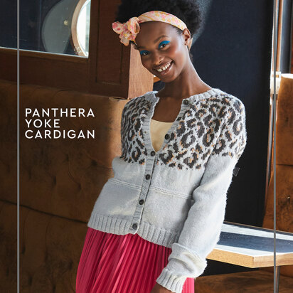 Panthera Yoke Cardigan - Free Knitting Pattern For Women in Paintbox Yarns