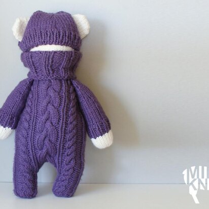 Cable Knit Teddy Bear Stuffie (2015021)