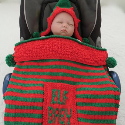 Elf Baby Hooded Car Seat Blanket
