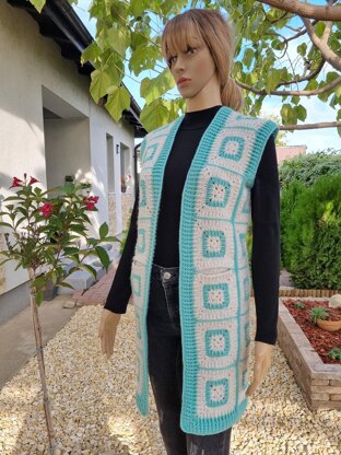 Crochet Vest with granny squares