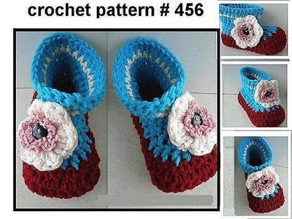 546 CROCHET SLIPPER, newborn to adult