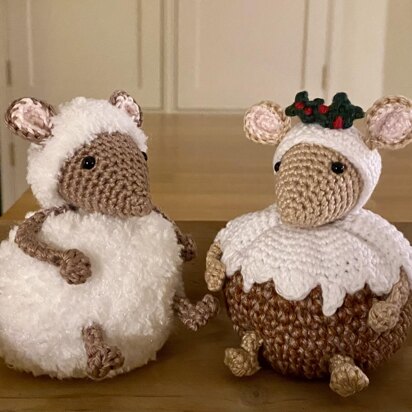 Plum Pudding Mouse and Snowball Mouse