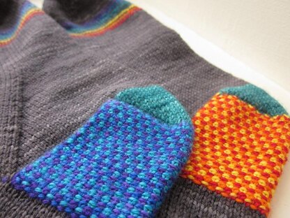 Rainbow Pipes and Linen Stitch Socks