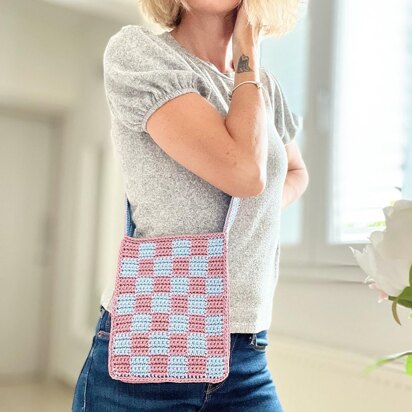 Checkered Cross Body Bag