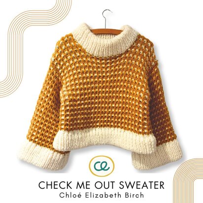 'Check me out' Easy Sweater - knitting pattern