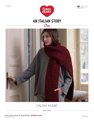 Caldo Scarf in Red Heart Ora - LM6053 - Downloadable PDF