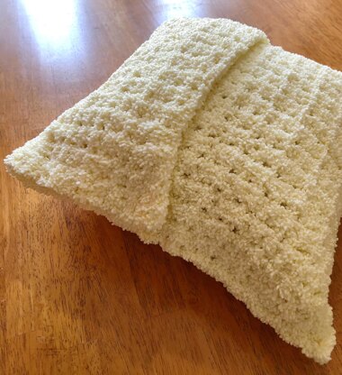 Fluffy Crochet Pillow Cover