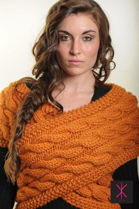 Pullover Cable Vest Wrap