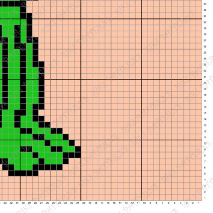 C2C Rapunzel's Pascal Green Blanket Fairytale Chart 90x90 Square CROCHET PATTERN