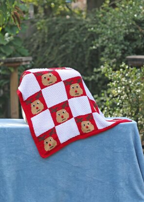 Rudolph the Reindeer Christmas Blanket (no 129)