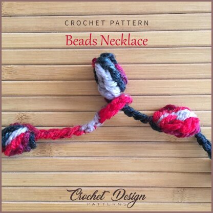 Beads necklace crochet pattern - bobble  necklace