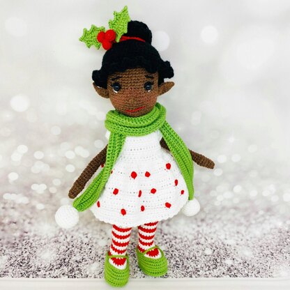 Christmas elf, crochet doll, amigurumi doll, Ella