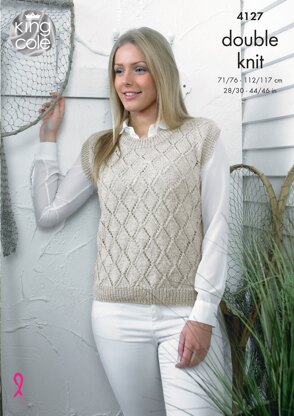 Sweater and Top in King Cole Authentic DK - 4127 - Downloadable PDF