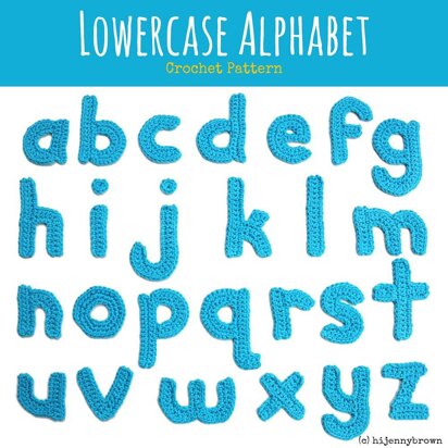 Lowercase Alphabet Crochet Motifs Pattern