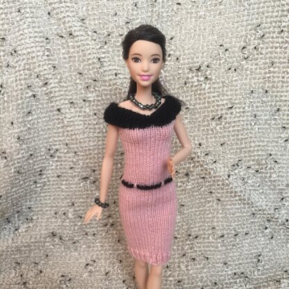 Women Soft Fabric Barbie Dress Waist Volume Regulated by Belt