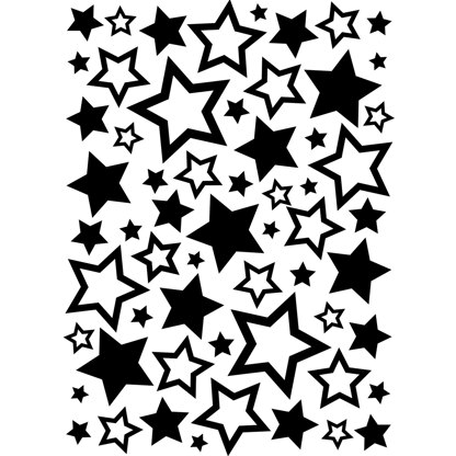 Darice Embossing Folder 4.25"X5.75" - Stars Assortment