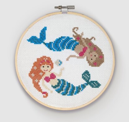 The Crafty Kit Company Mermaids Cross Stitch Kit