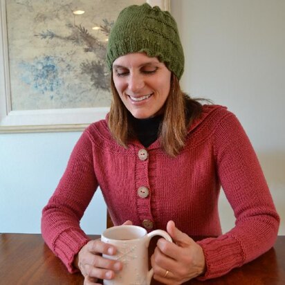Ruche Panel Tuque - knitting pattern