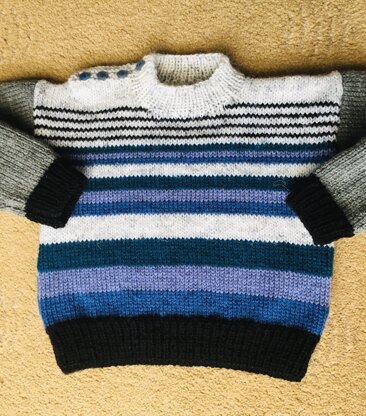 Boy's Sweater with multi-coloured design