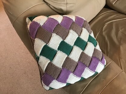 entrelac cushion