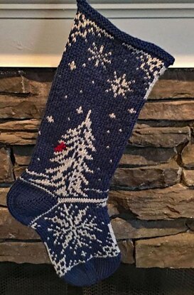 Christmas Cardinal Stocking